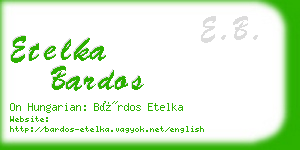 etelka bardos business card